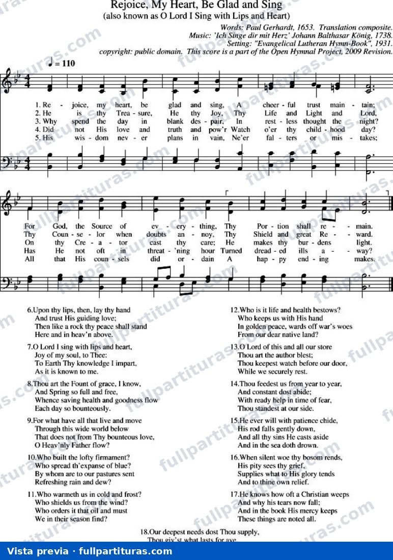 Rejoice, My Heart, Be Glad and Sing (Alegra-te, meu coração) — preview