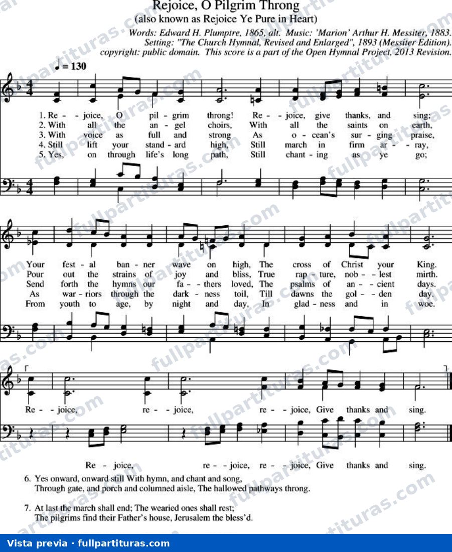Rejoice, O Pilgrim Throng — preview