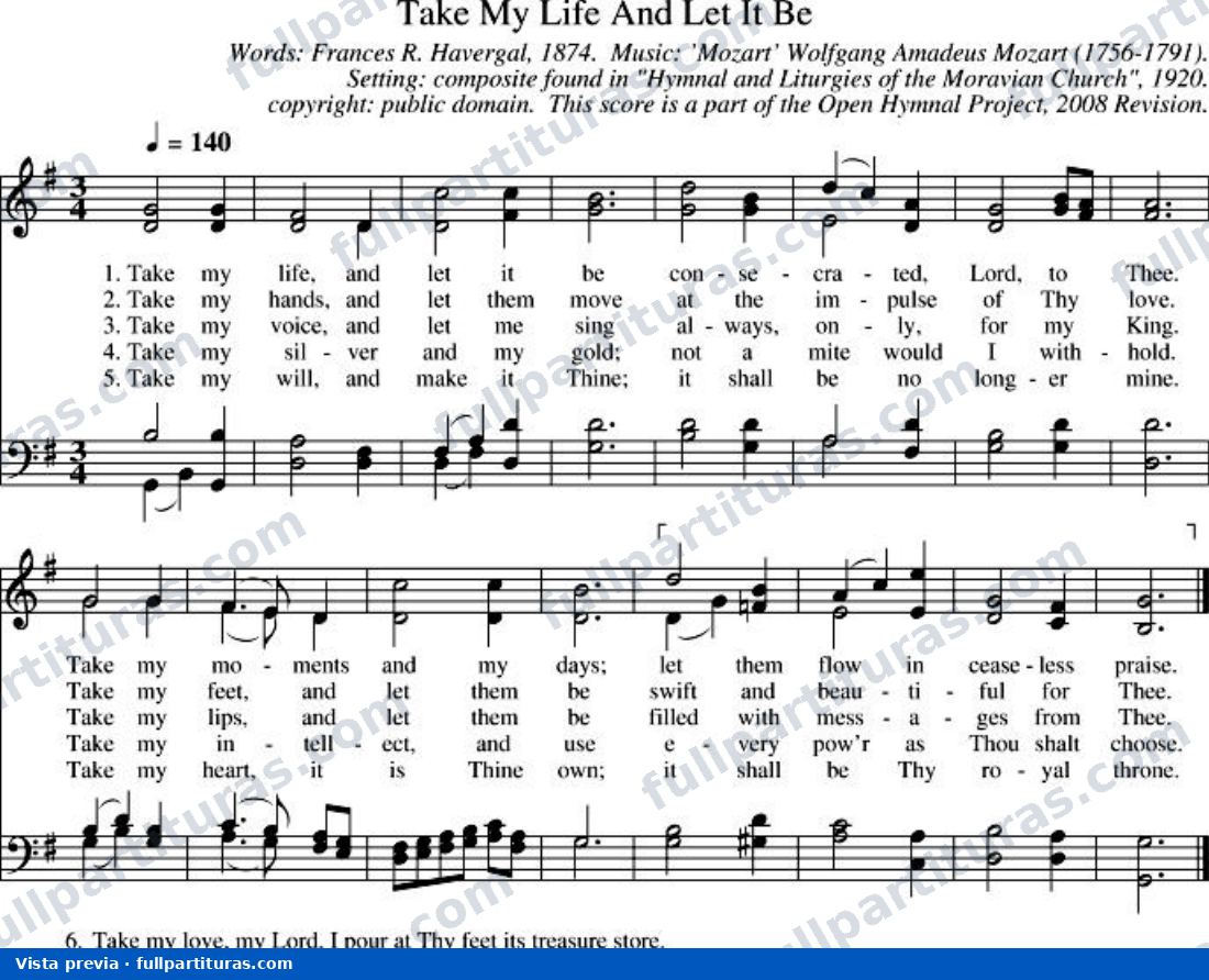 Take My Life and Let It Be (Toma mi vida y que sea) — preview