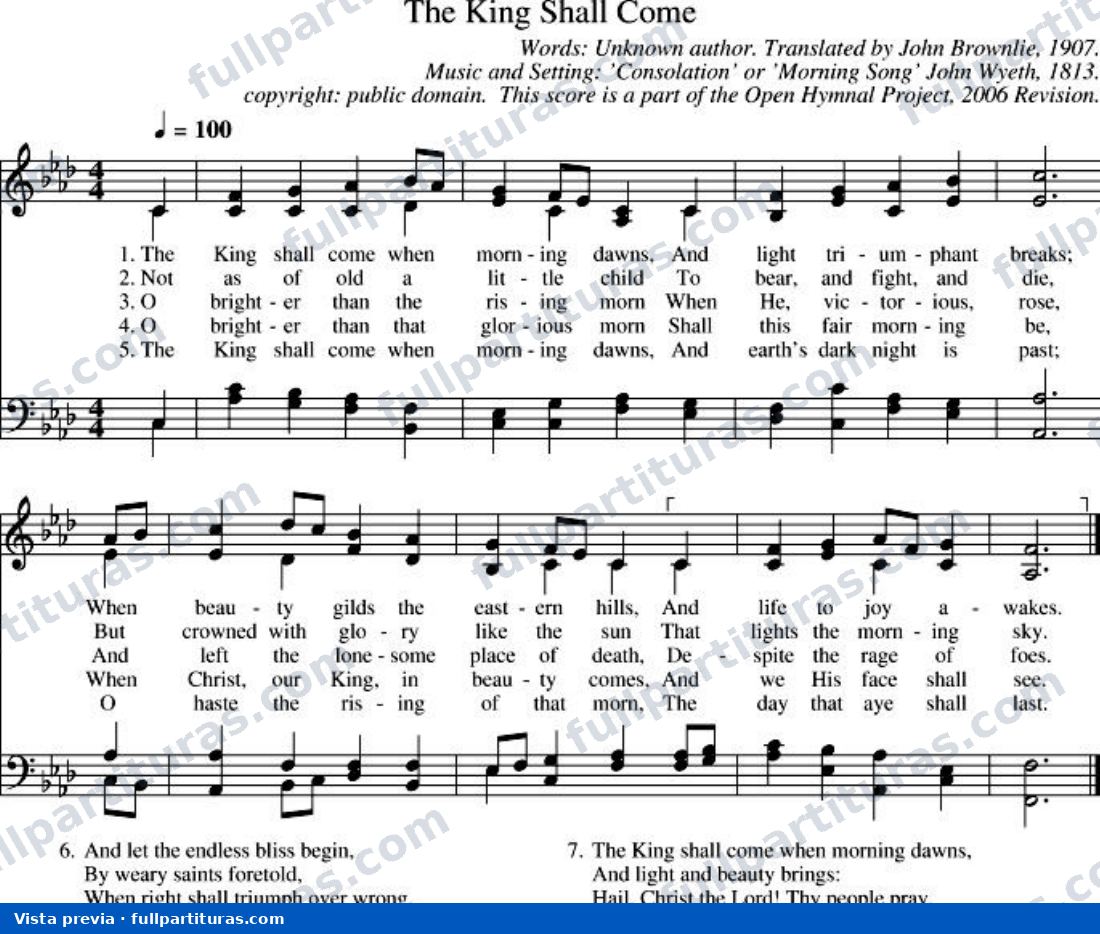 The King Shall Come When Morning Dawns (El Rey Vendrá al Alba) — preview