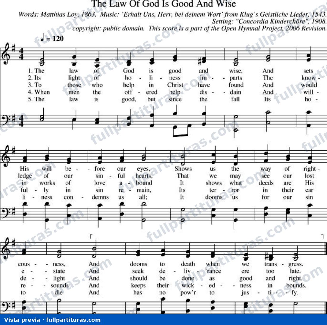 The Law of God Is Good and Wise — preview