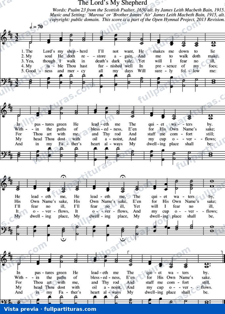 The Lord's My Shepherd (El Señor es mi pastor) — preview