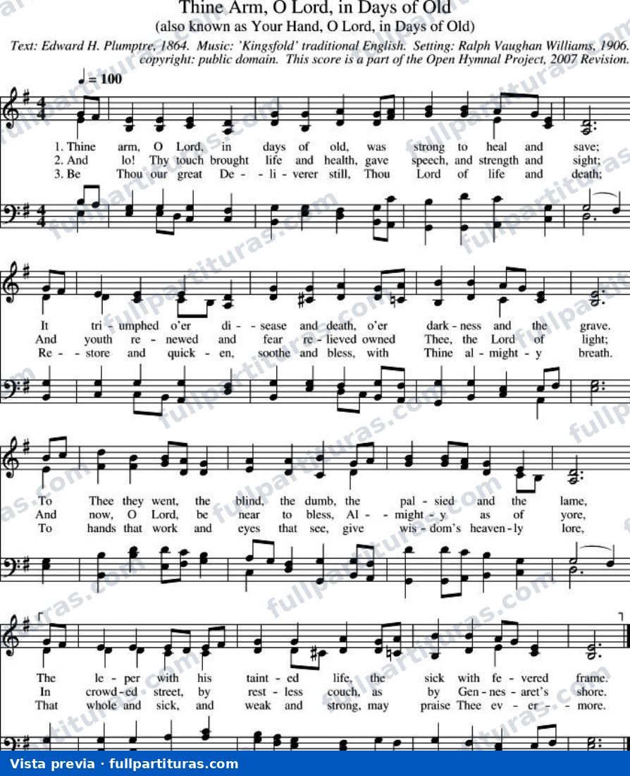 Thine Arm, O Lord, in Days of Old — preview