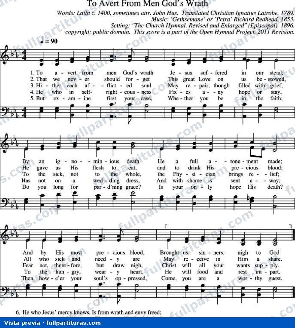 To Avert from Men God's Wrath (Para desviar de los hombres la ira de Dios) — preview