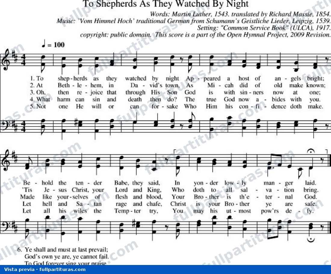 To Shepherds as They Watched By Night (A los pastores en la noche) — preview