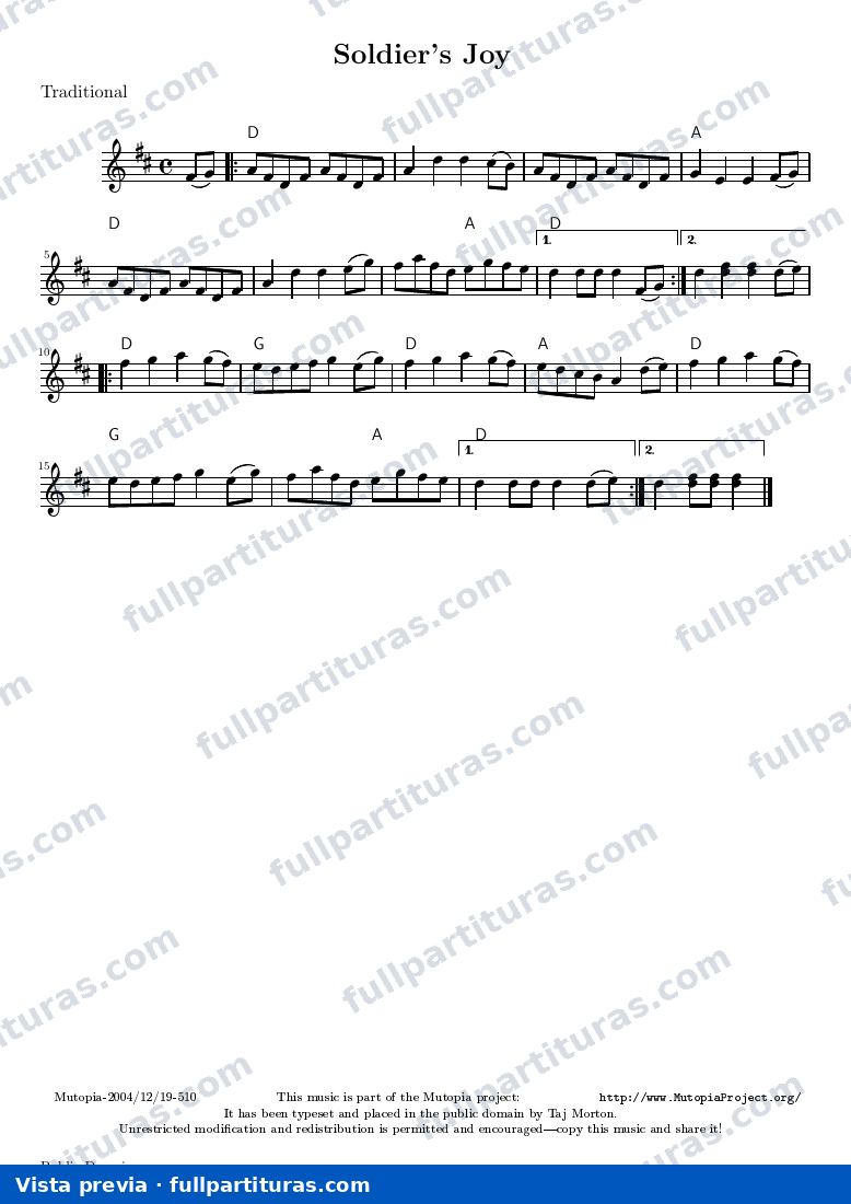 Tradicional - Soldier's Joy — preview