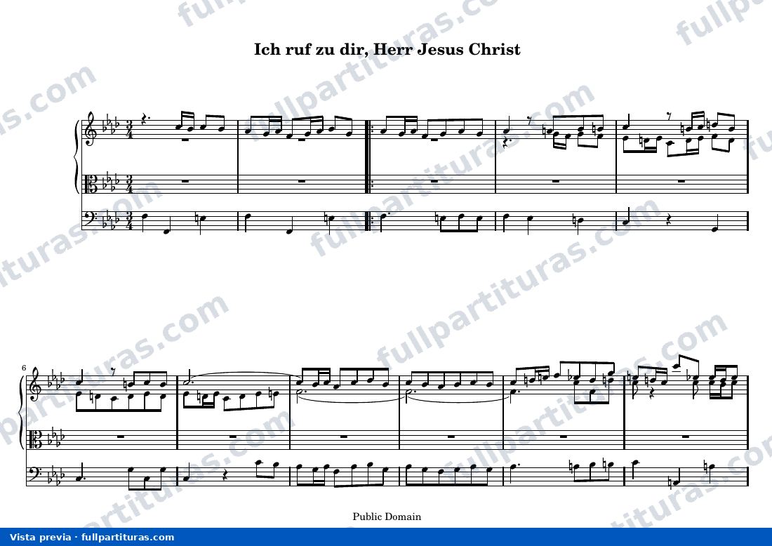 Johann Sebastian Bach - Ich ruf zu dir, Herr Jesus Christ — preview