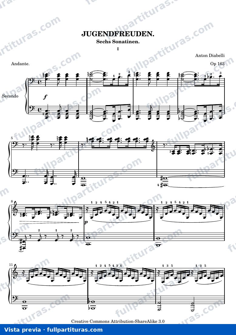 Anton Diabelli - Jugendfreuden: Sechs Sonatinen — preview