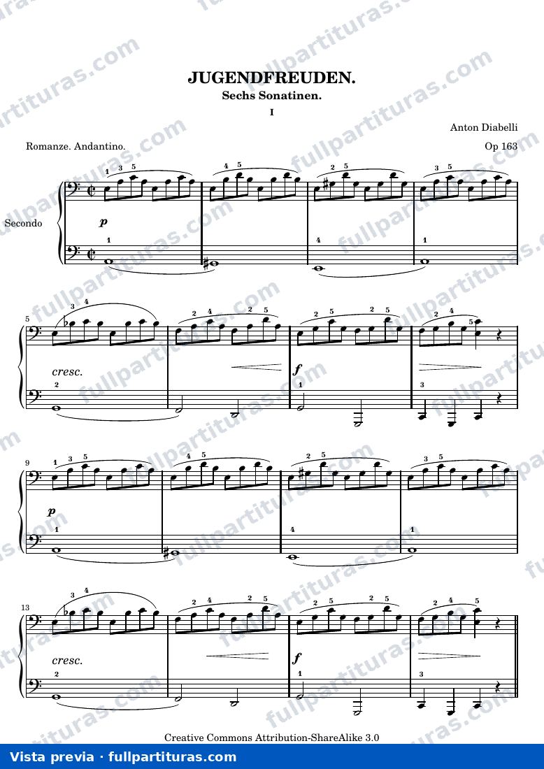 Anton Diabelli - Jugendfreuden: Sechs Sonatinen — preview