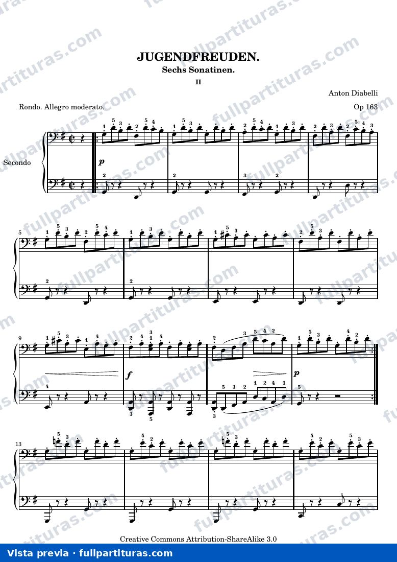 Anton Diabelli - Jugendfreuden: Sechs Sonatinen — preview