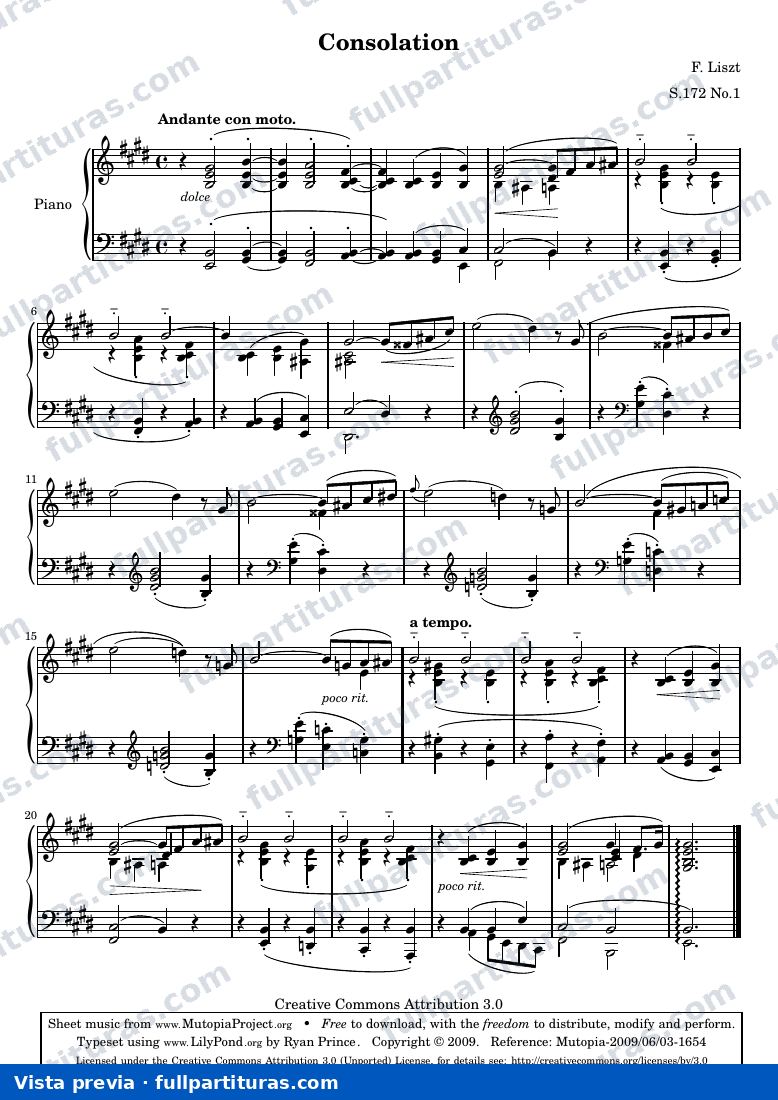 Franz Liszt - Consolation, S.172 No.1 — preview