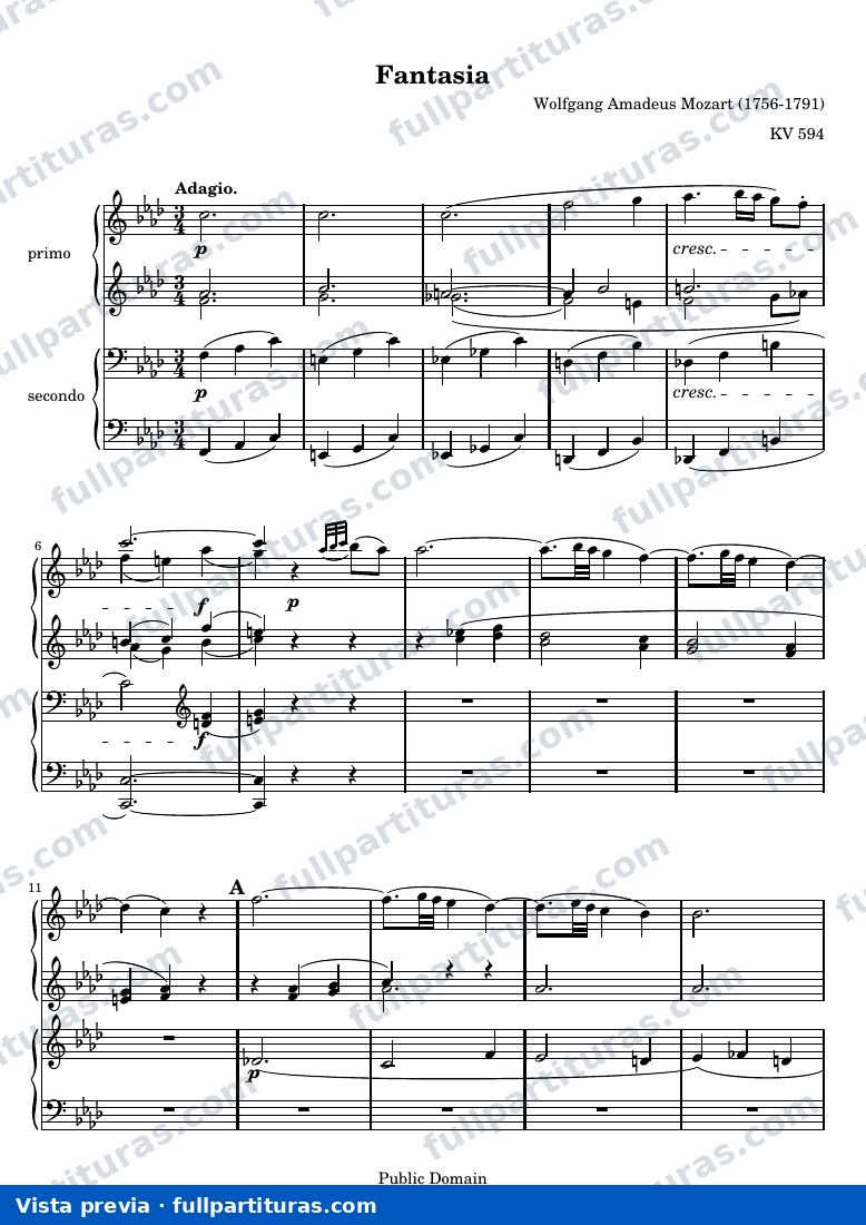 Wolfgang Amadeus Mozart - Fantasia — preview