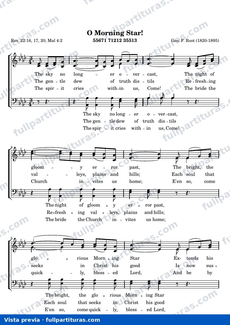 George Frederick Root - O Morning Star! — preview