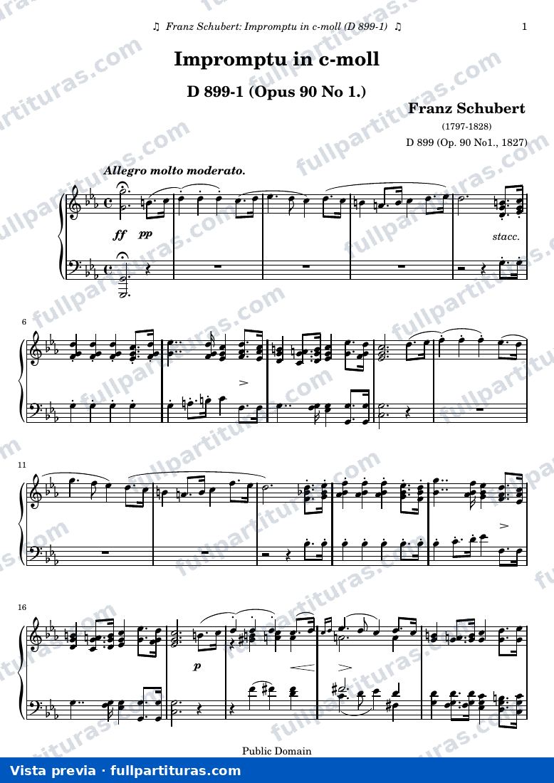 Franz Schubert - Impromptu in C Minor — vista previa