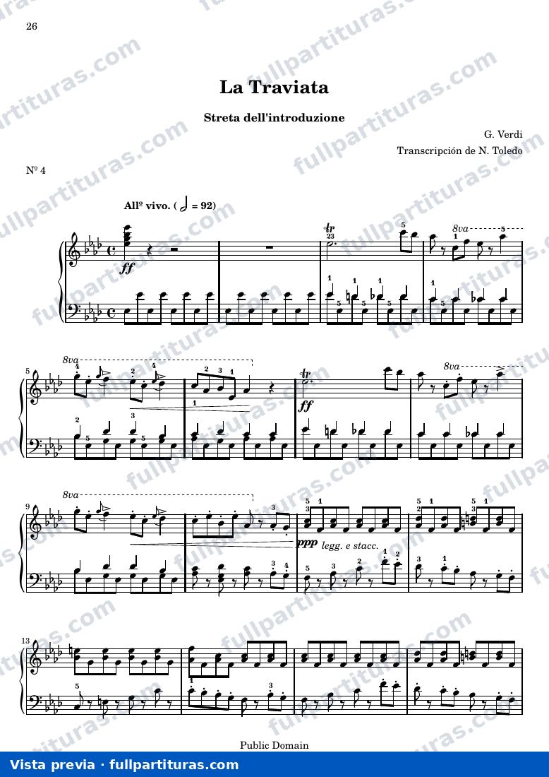 Giuseppe Verdi - La Traviata, N4 Streta dell'introduzione — preview
