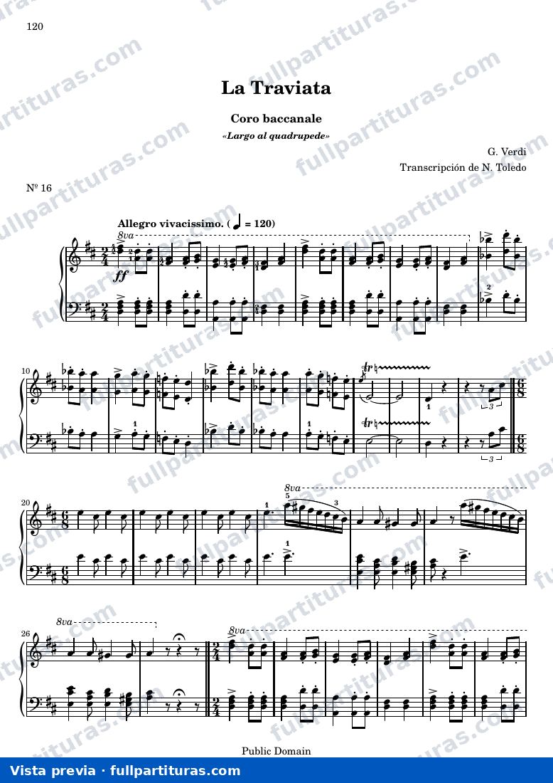 Giuseppe Verdi - La Traviata, N16 Coro di Zingarelle e Mattadori — preview