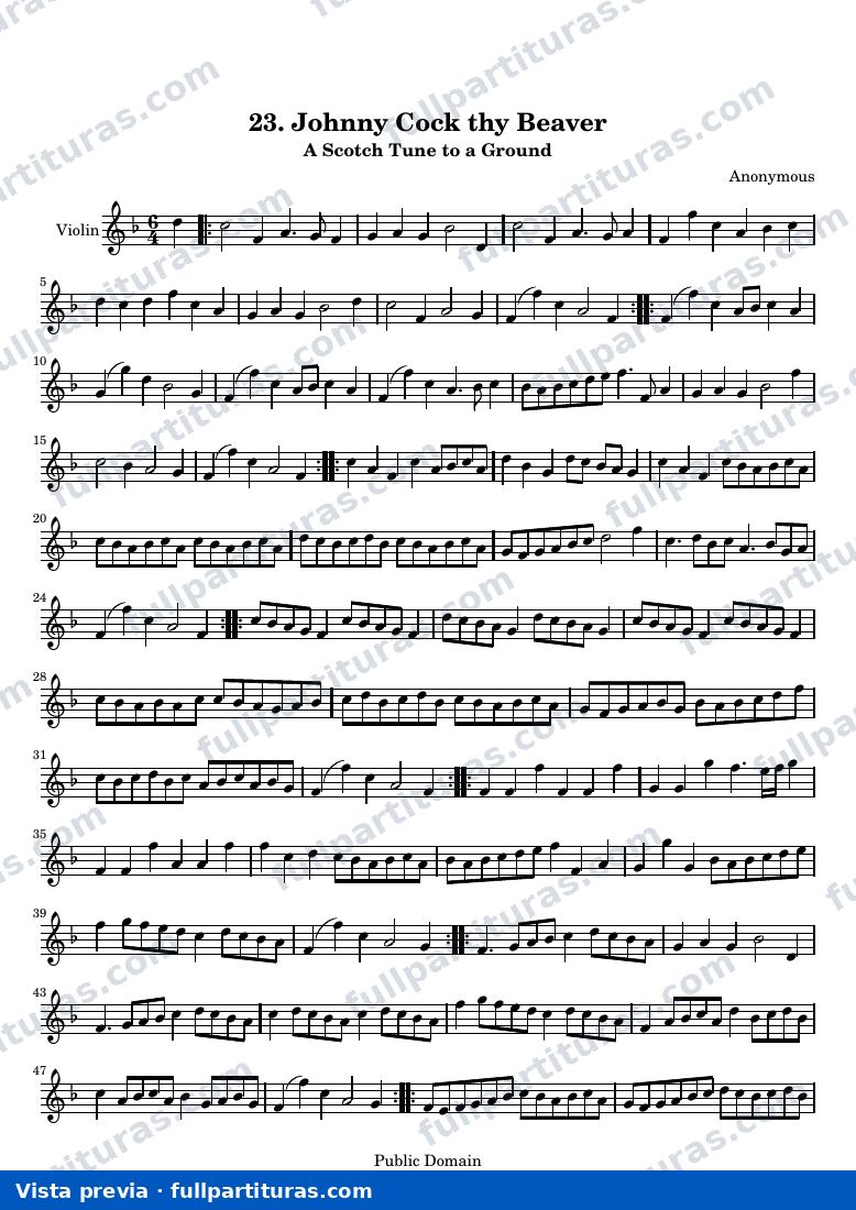 Henry Purcell - Johnny Cock thy Beaver — vista previa
