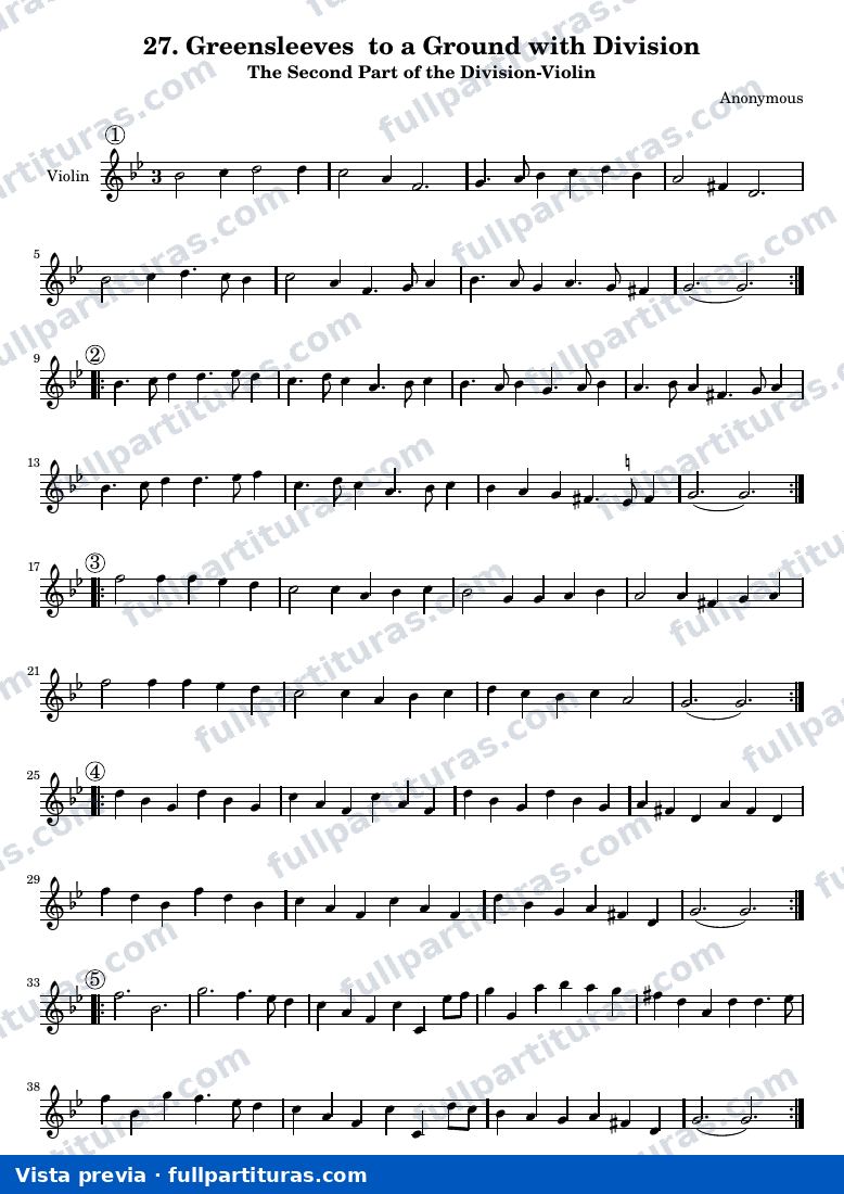 Anónimo - Greensleeves to a Ground — preview