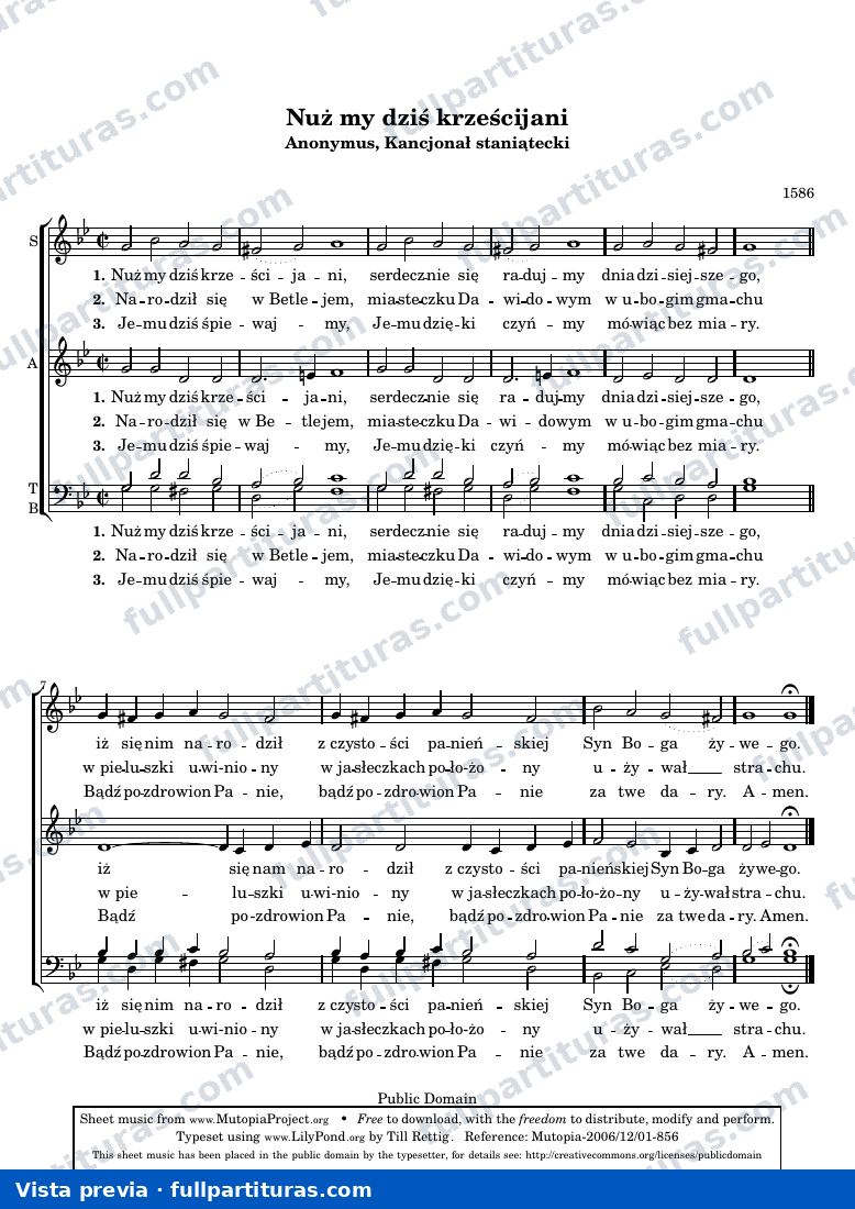 Anónimo - Nuż my dziś krześcijani — preview
