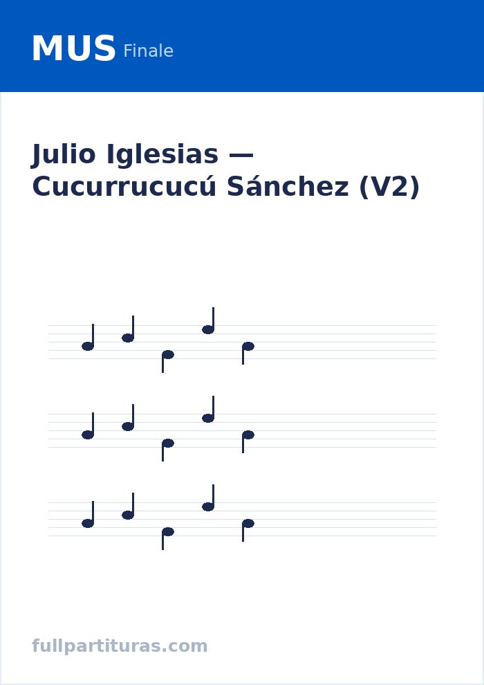 Cucurrucucú Sánchez (V2) — Vorschau