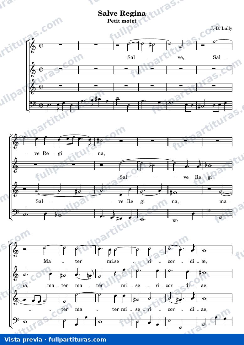 Jean-Baptiste Lully - Salve Regina — preview