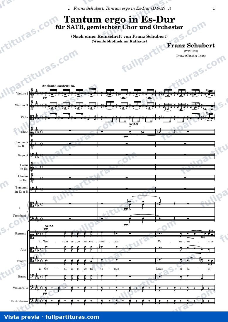 Franz Schubert - Tantum ergo — preview