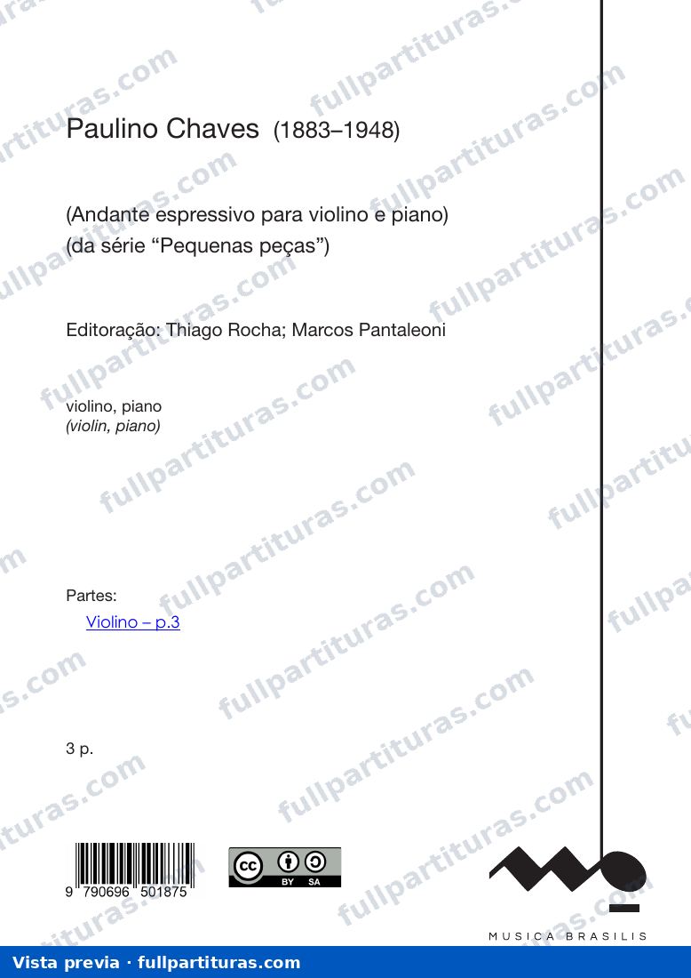 (Andante espressivo para violino e piano) — preview