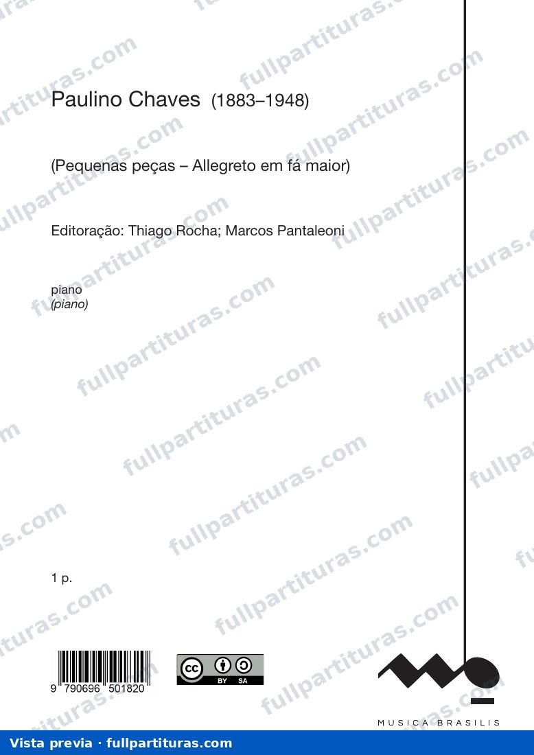 (Pequenas peças - Allegreto em fá maior) — preview