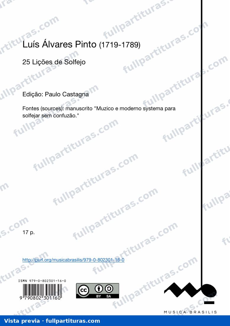 25 Lições de Solfejo — preview
