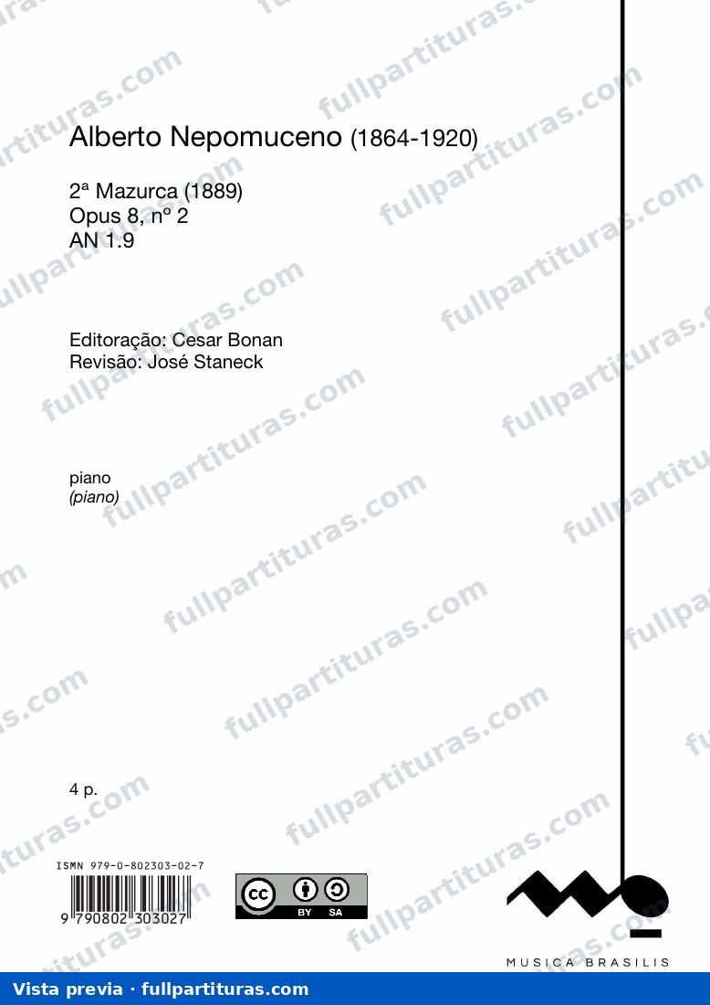2ª Mazurca opus 8, nº 2 — preview