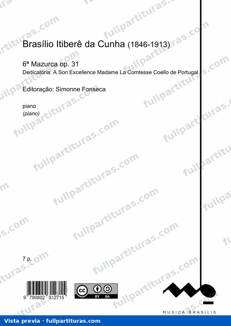 6ª Mazurca op.31 — preview