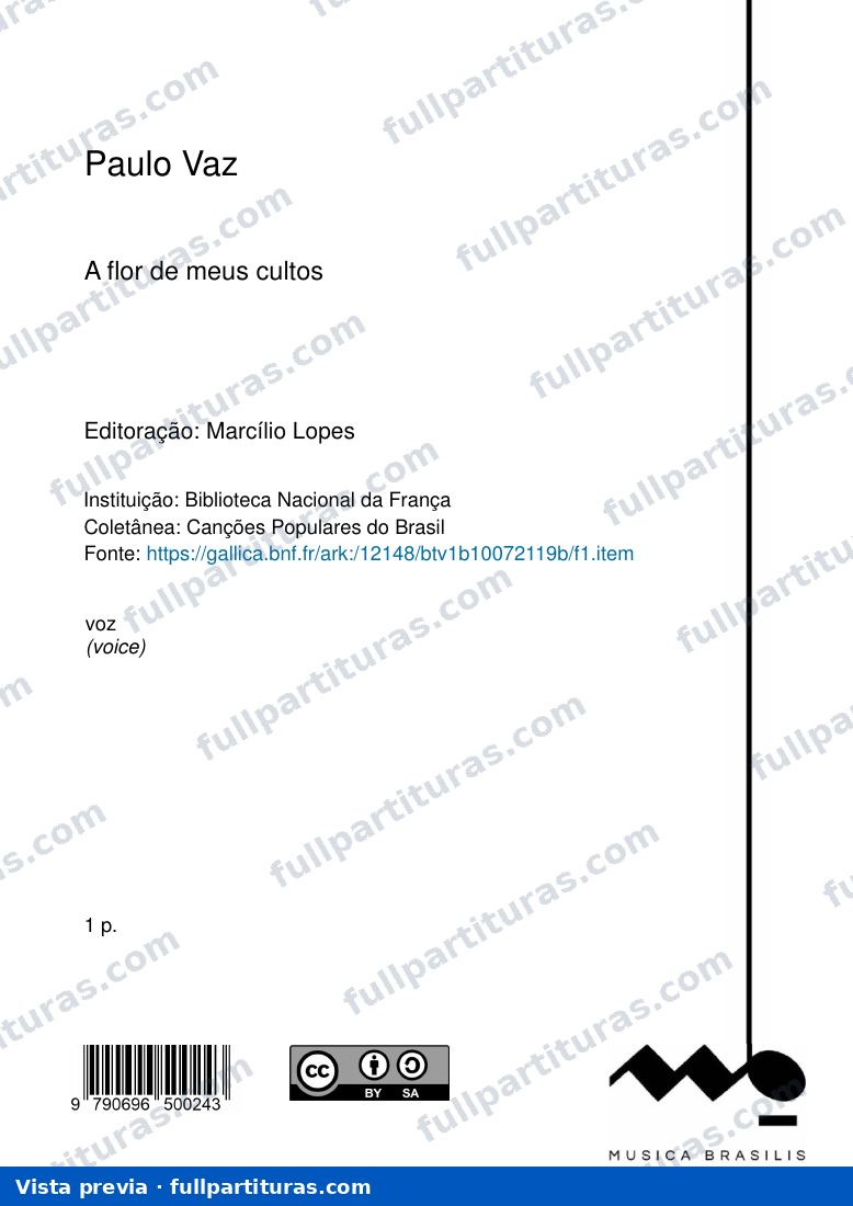 A flor de meus cultos — preview