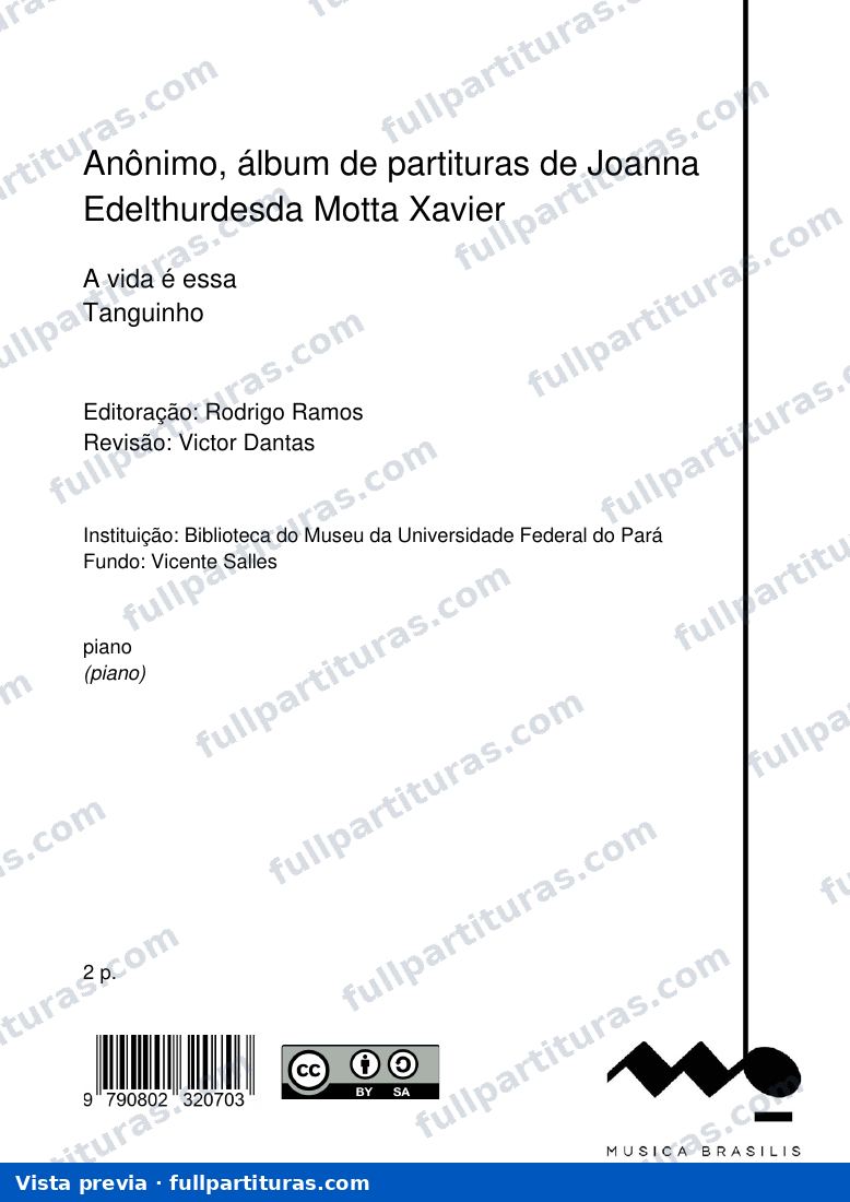 A vida é essa, Anônimo — preview