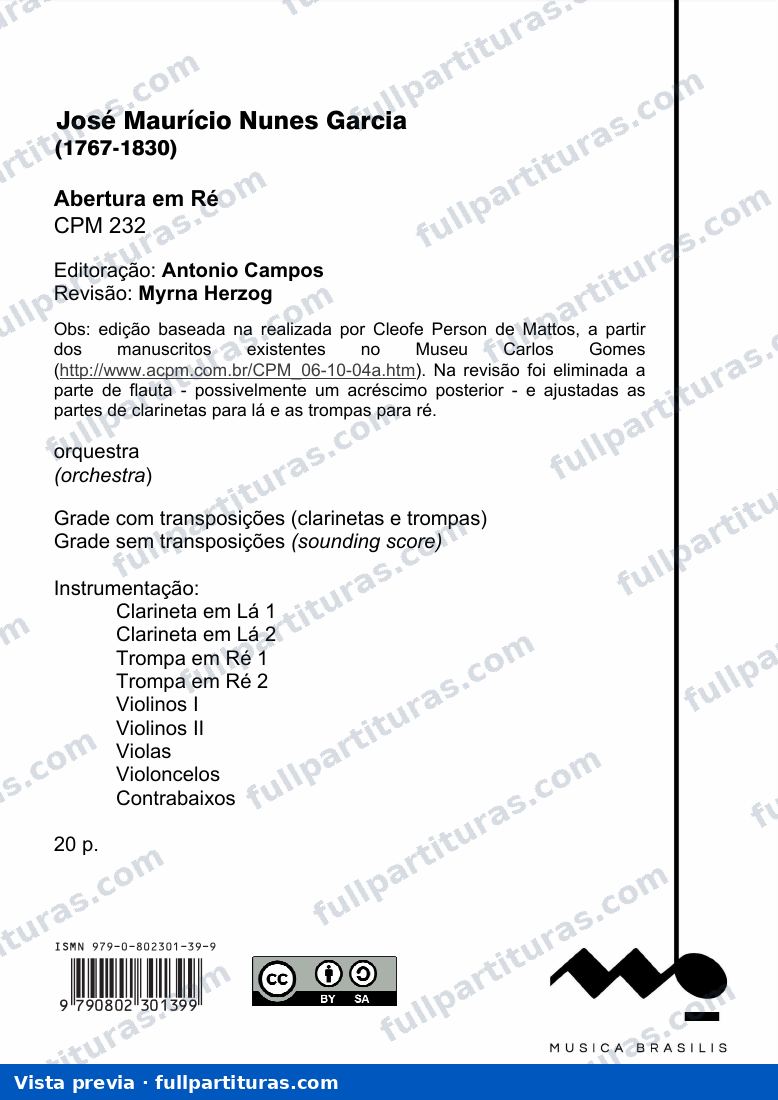 Abertura em ré — preview