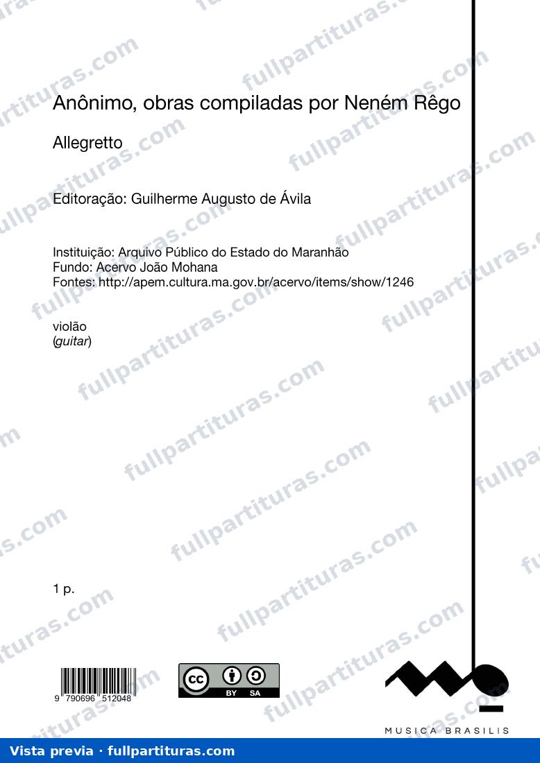 Allegretto, Anônimo — preview