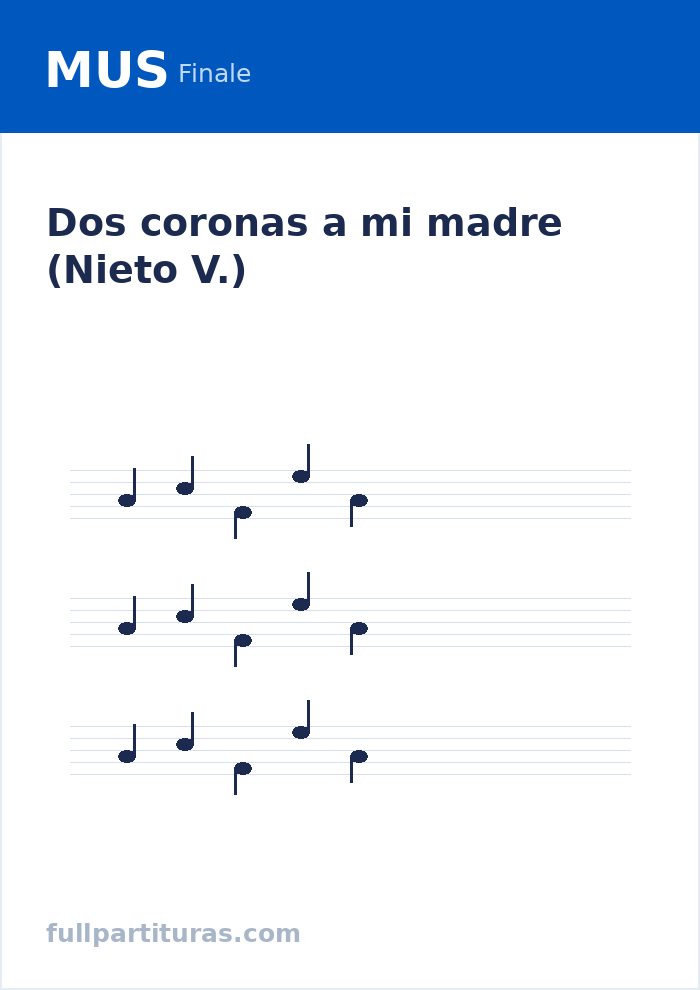 Dos coronas a mi madre (Nieto V.) — Vorschau