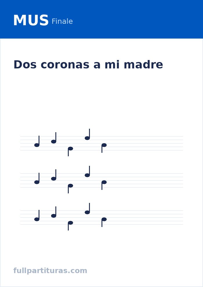 Dos coronas a mi madre — Vorschau