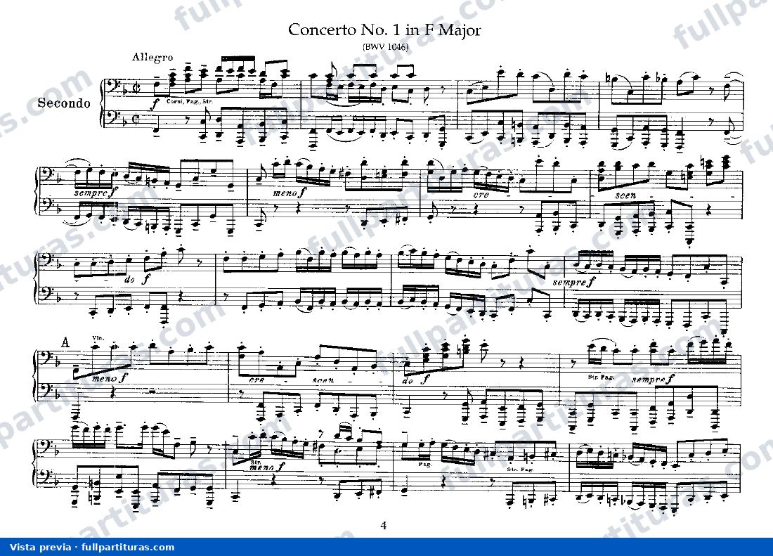 Concierto de Brandenburgo No.1 in F major BWV.1046 — preview