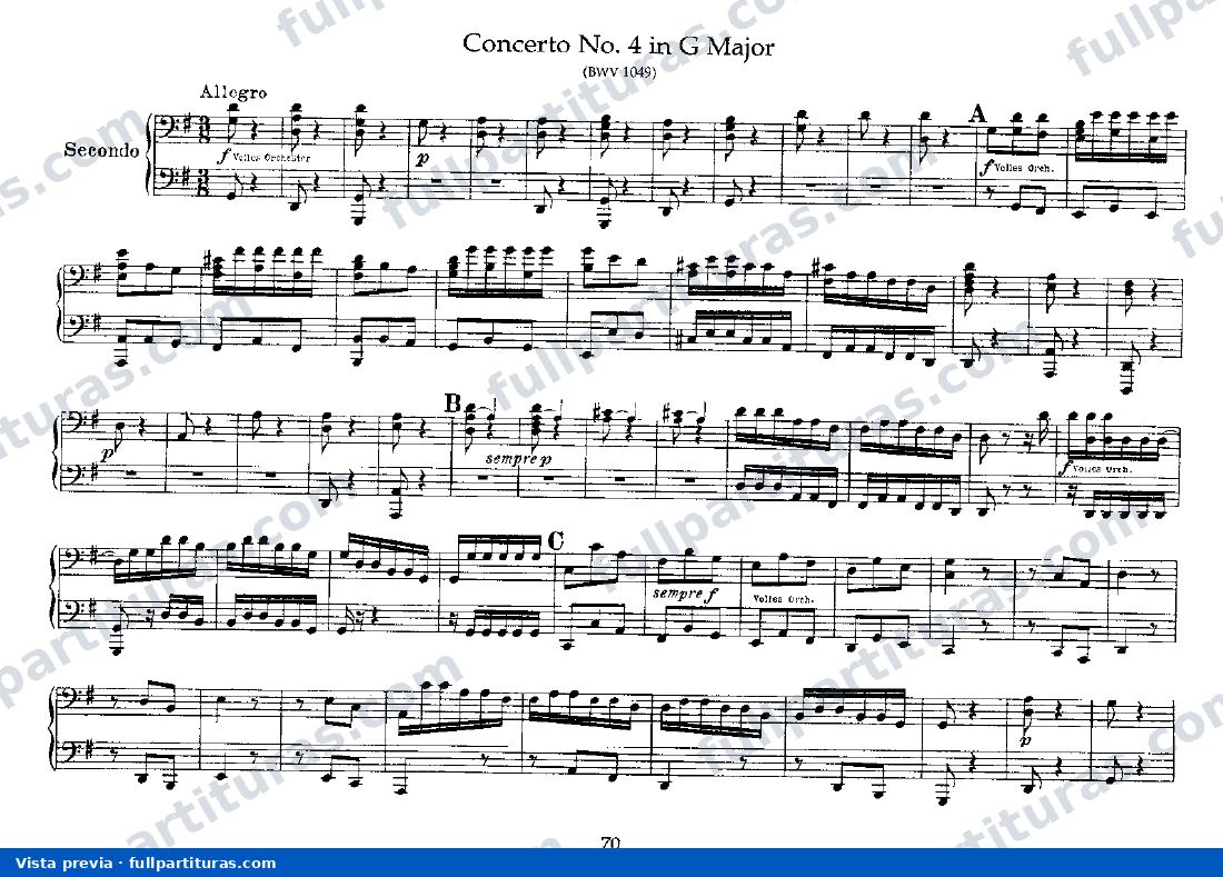 Concierto de Brandemburgo No.4 in F major BWV.1049 — preview