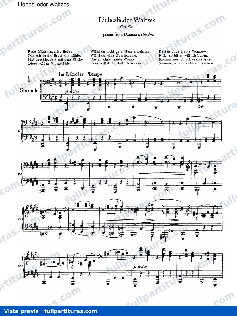 Liebeslieder waltzes Op.52 — preview