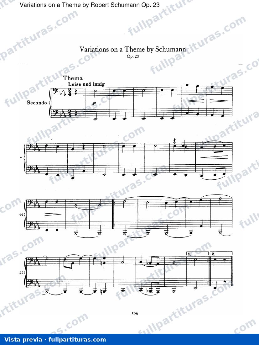 Variaciones sobre un tema de Schumann Op.23 — preview
