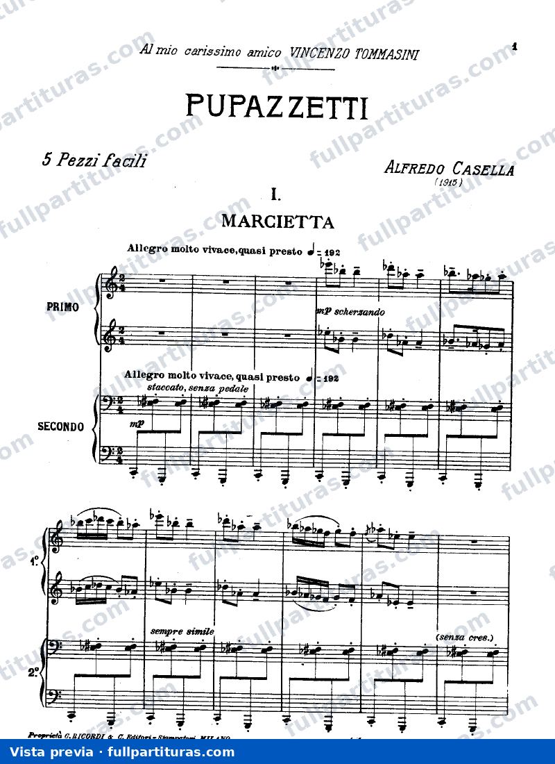 Casella: 5 Piezas Fáciles 'Pupazzetti' — preview