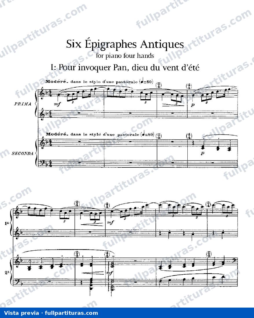 Casella: Six Epigraphes Antiques — preview