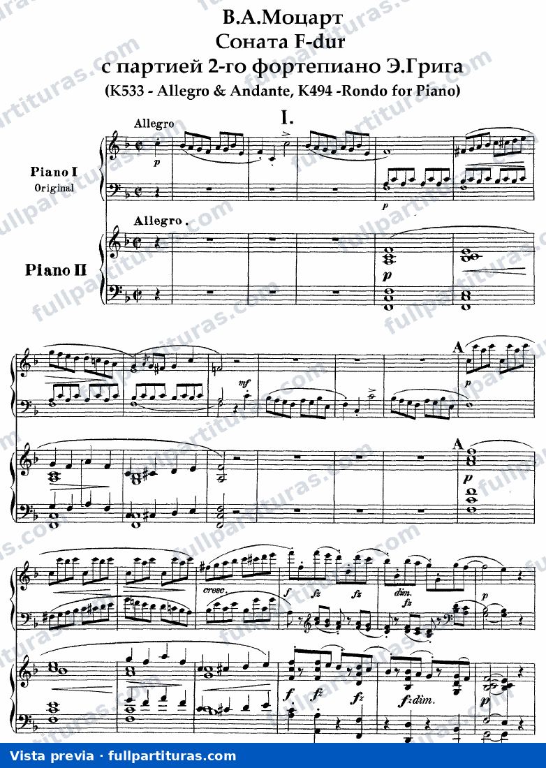 Sonata Nº 2 Kv 533 (494) — preview