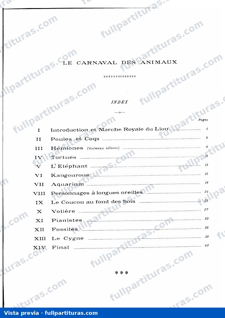 Saint-Saens: Carnaval de los animales - Carnaval des Animaux — preview