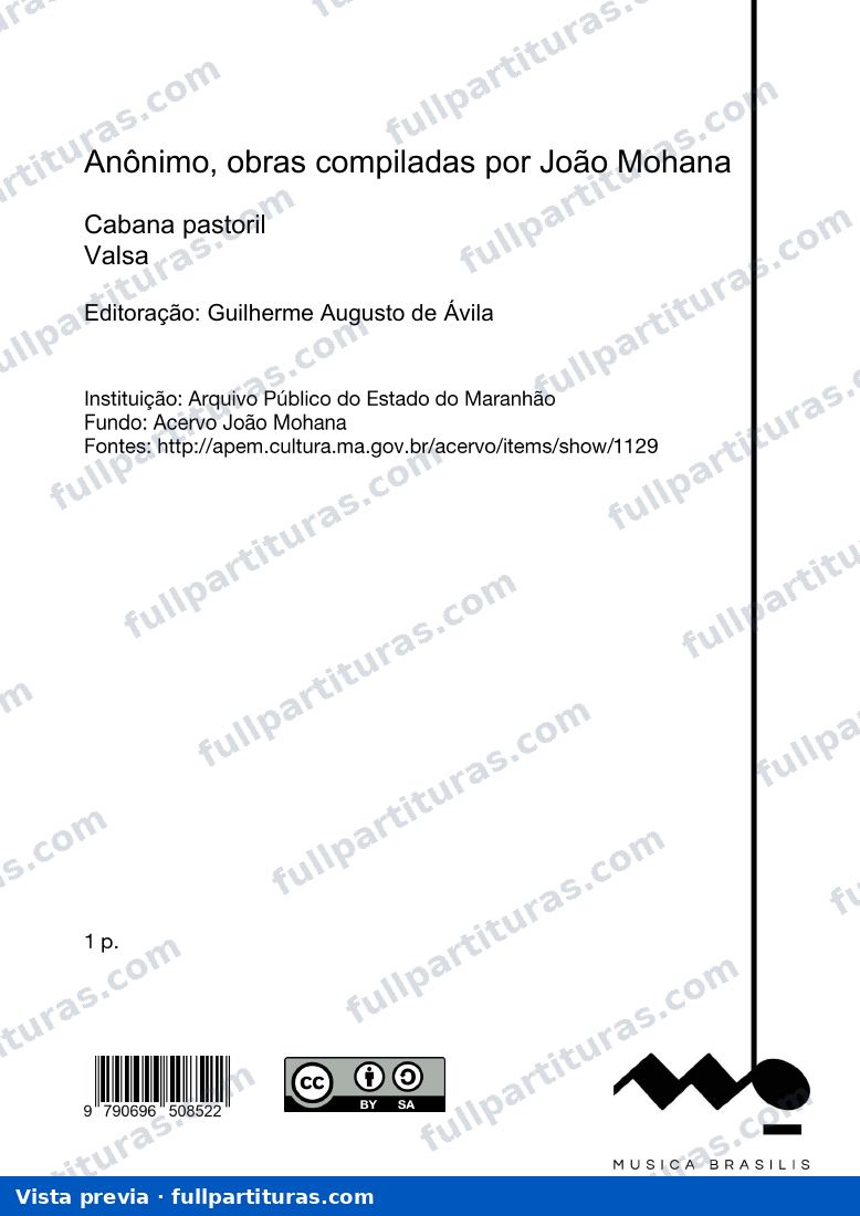 Cabana pastoril, Anônimo — preview