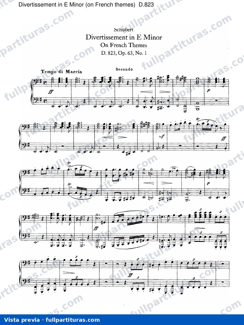 Saint-Saens: Divertissment in E min D.823 — preview