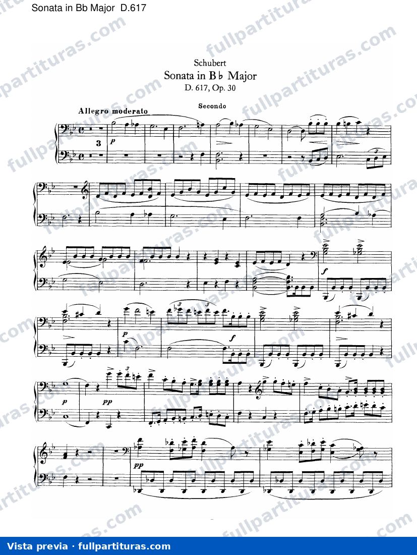 Sonata in Bb maj D.617 — preview