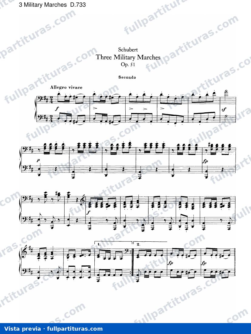 Tres Marchas Militares D.733 — preview
