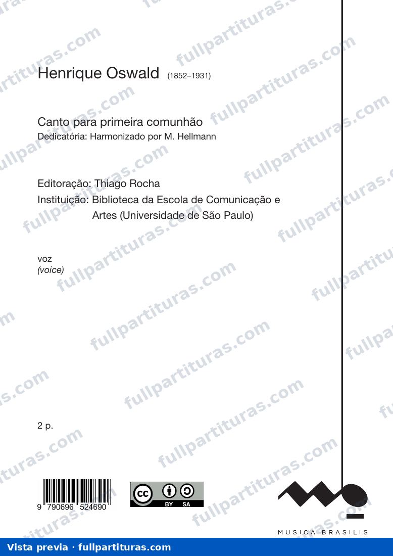 Canto para primeira comunhão — preview